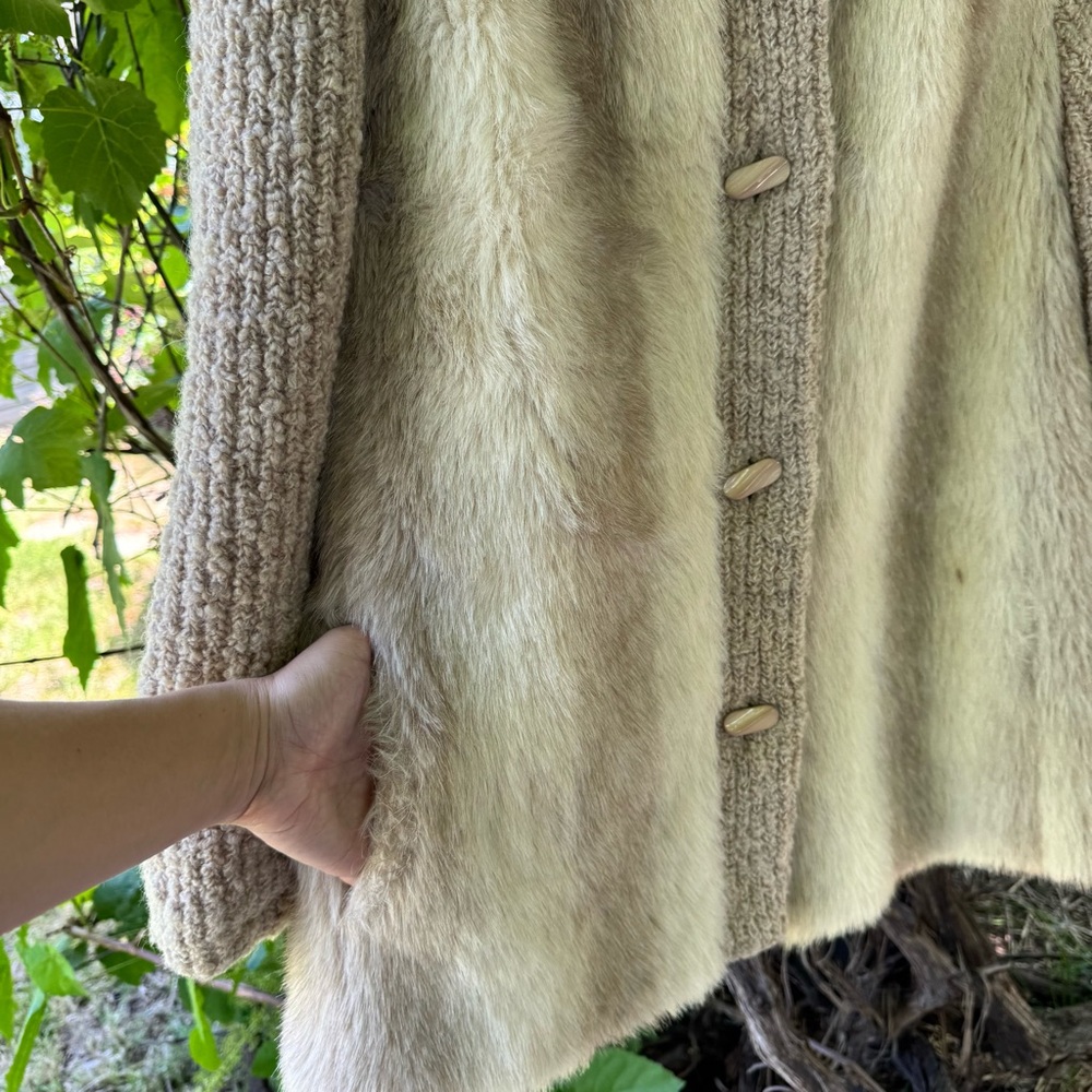 Vintage 70’s / 80’s faux fur and knit teddy jacket - Picture 5 of 7